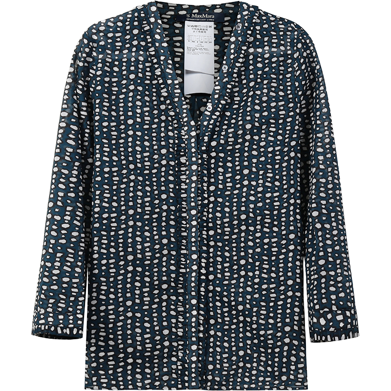 麦丝玛拉 S Max Mara 女士棉质宽松版微透巴厘纱长袖开衫衬衫 91110321 UNIPARO