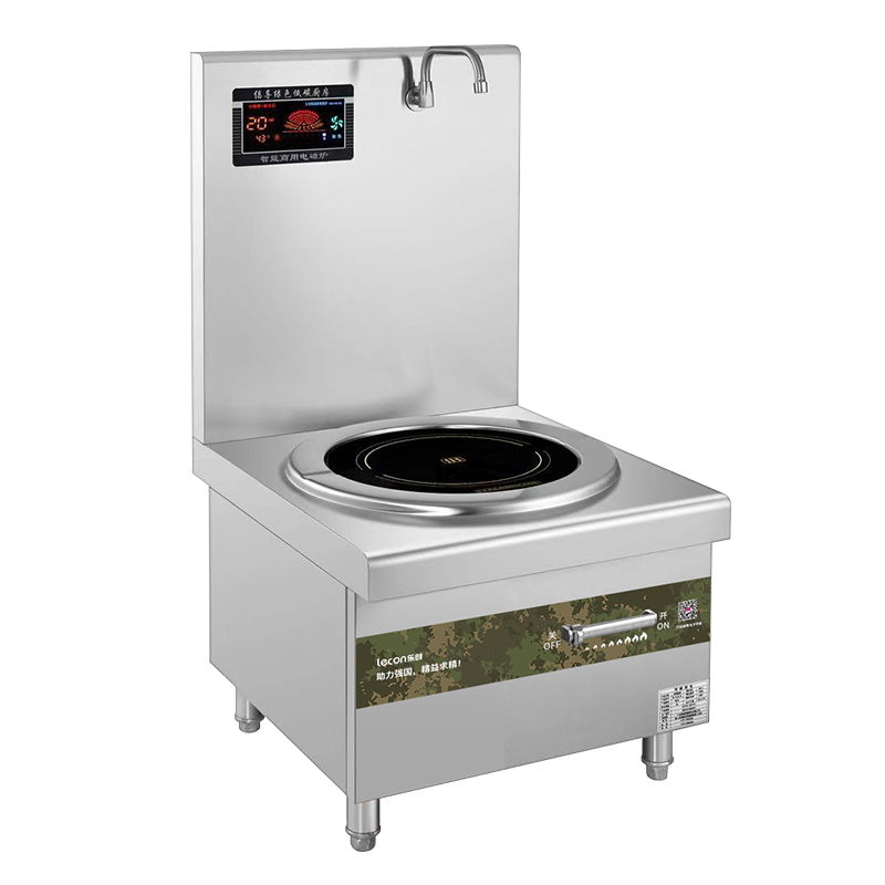 乐创(lecon)商用电磁单头矮汤灶 8KW大功率酒店饭堂电磁灶 L-JG-DGC8K