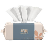 五月花 湿巾 婴儿纯水 80片/包*4包 纸新生手口专用婴幼儿宝宝湿纸巾大包装家用实惠装