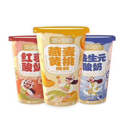 五个农民果味酸奶组合