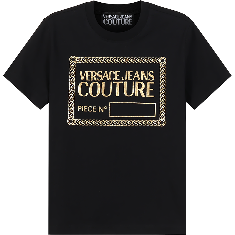 范思哲 VERSACE JEANS COUTURE 女士棉质圆领短袖T恤 72HAHT17 CJ00O