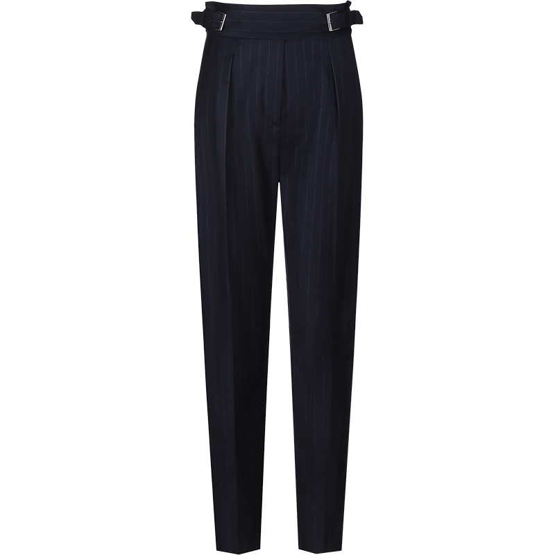 麦丝玛拉 Max Mara Studio 女士绵羊毛高腰休闲长裤萝卜裤 STOP