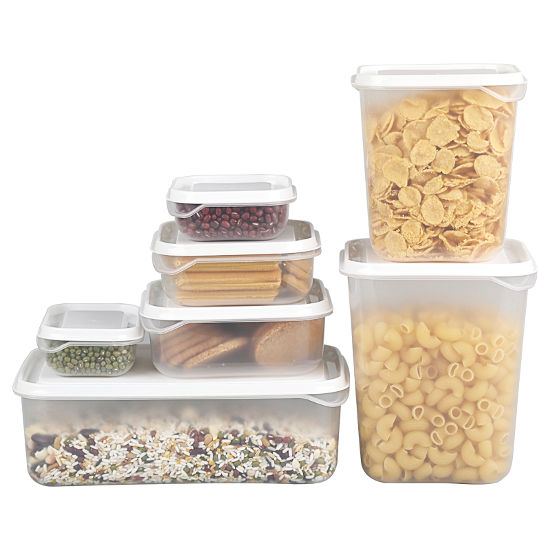 捷扣JEKO 冰箱收纳盒厨房面条食物食品保鲜密封盒子透明整理储物神器长方形