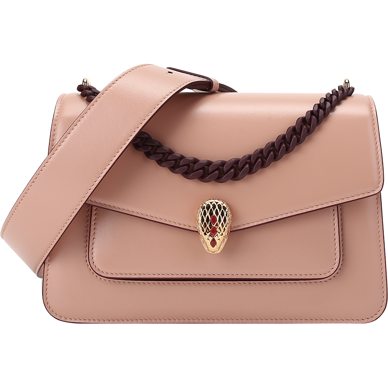 宝格丽 BVLGARI 女士SERPENTI FOREVER系列皮革中号蛇头扣手提单肩斜挎包290978