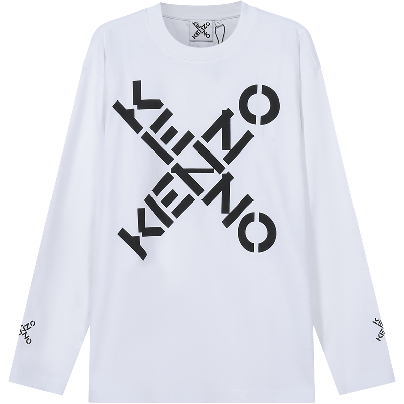 高田贤三 KENZO 男士棉质宽松版圆领长袖T恤 FC5 5TS155 4SK