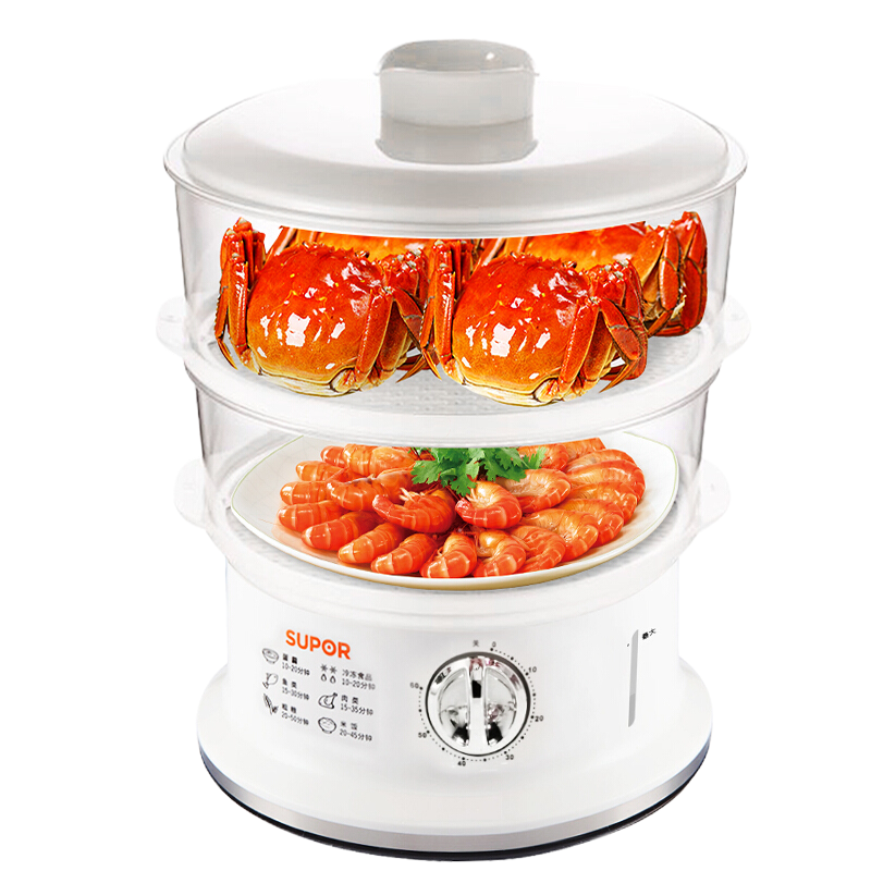 苏泊尔(SUPOR)电蒸锅 电煮锅电锅一体多功能锅电火锅专用锅电热锅蒸煮一体多用途锅家用容量 上蒸下煮ZN23FK530