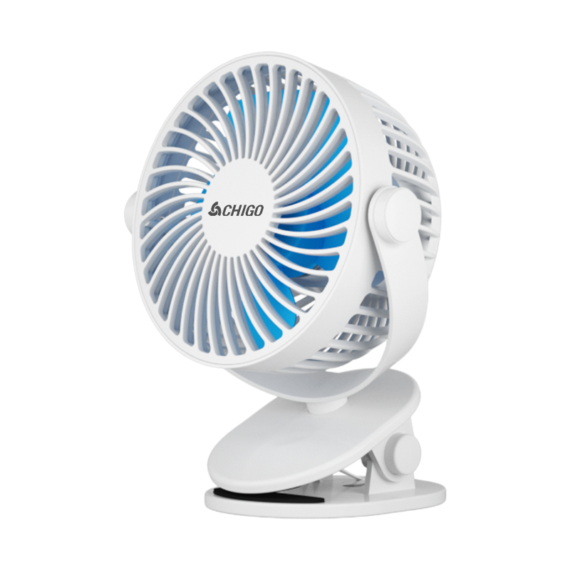 志高(CHIGO)台夹小风扇学生宿舍USB充电续随身风扇 桌面小电扇办公室壁挂风扇迷你便携台式夹子扇F7-1