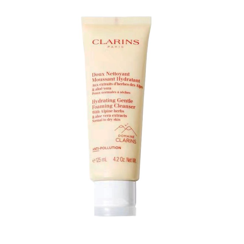 娇韵诗 (CLARINS)法国进口棉花籽泡泡洗面奶 棉花籽温和舒缓泡沫洁面乳 洗面奶 125ML 孕妇准妈妈可用