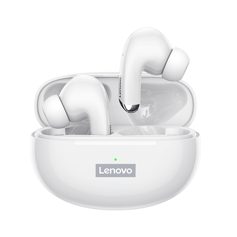 联想/Lenovo蓝牙耳机 LP5白色 TWS真无线游戏影音乐耳塞入耳式 适用于苹果安卓华为小米手机男女通用款