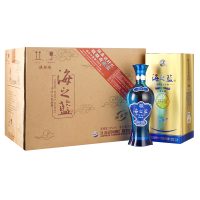 洋河(YangHe) 蓝色经典 海之蓝 52度 520ml*6 整箱装 浓香型白酒 口感绵柔[团购]