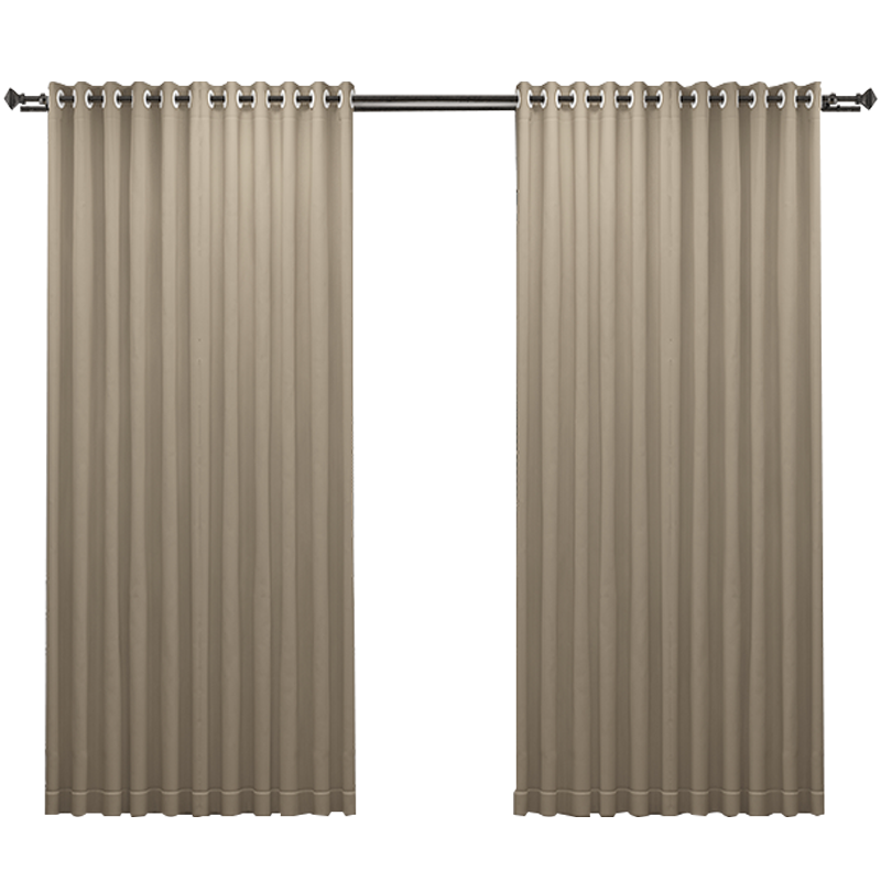 轻奢窗帘北欧简约现代瑞丽棉挂钩窗帘穿杆窗帘飘窗客厅帘子遮阳布纯色轻奢卧室挂钩窗帘爱马仕橙