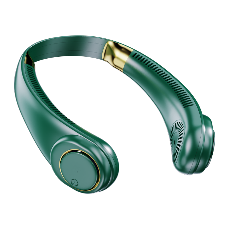 标图挂脖风扇usb网红儿童小风扇便携式随身小型迷你充电无叶涡轮夏季降温神器制冷空调超长续航办公室学生宿舍懒人挂脖子