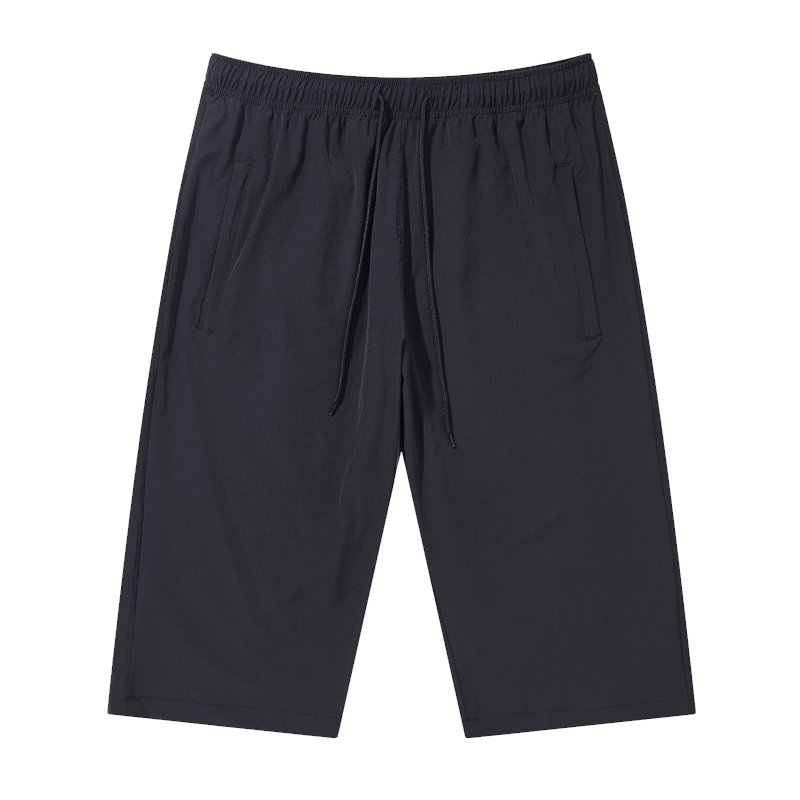 蒙洛里克夏季新款男装休闲裤运动速干短裤男士薄款外穿宽松七分裤冰丝裤子D003