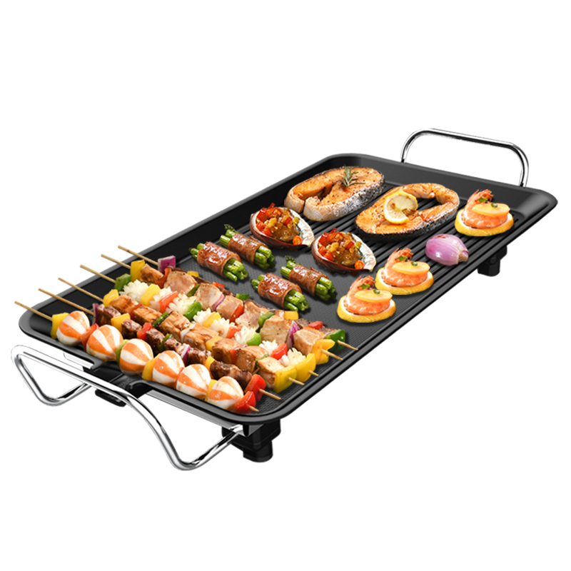 佳电熊电烧烤炉家用无烟不粘电烤盘多功能烤肉锅韩式电烤炉煎烤机铁板烧 小号 JN-C0909C