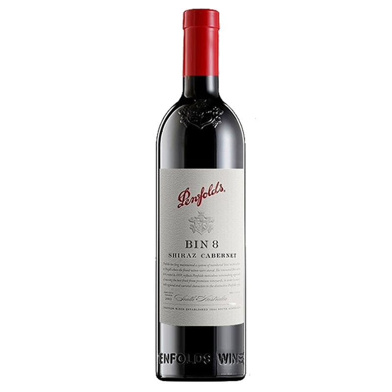奔富(penfolds) Bin8 赤霞珠 设拉子 干红葡萄酒 澳大利亚原瓶进口 750ml 单支装 海外版瓶口无二维码