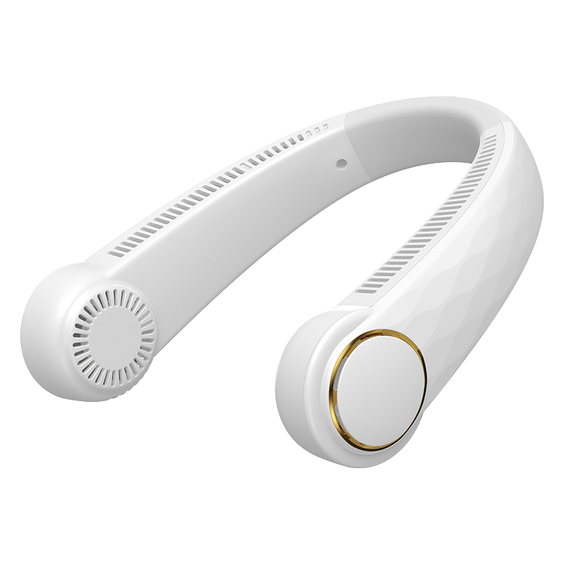 标图2022新款无叶涡轮挂脖风扇便携式小风扇随身迷你小型usb充电款网红夏季降温神器懒人挂颈挂脖子制冷户外露营学生办公室