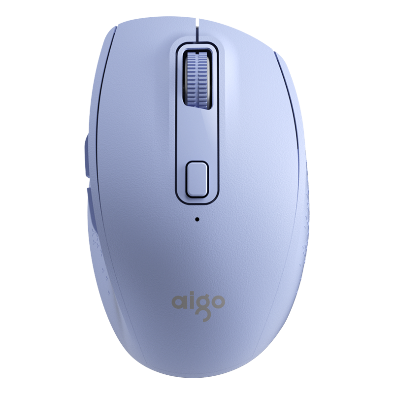 爱国者Aigo M330无线鼠标可充电可切换双模稳定省电连接多设备时尚美观 TYPE-C充电 侧键翻页 晴山蓝