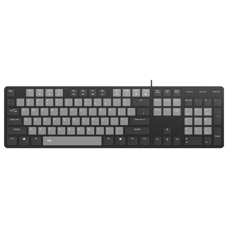 爱国者Aigo有线键盘V500PRO 笔记本电脑台式机打字办公家用便携女生可爱剪刀脚巧克力键盘 黑色