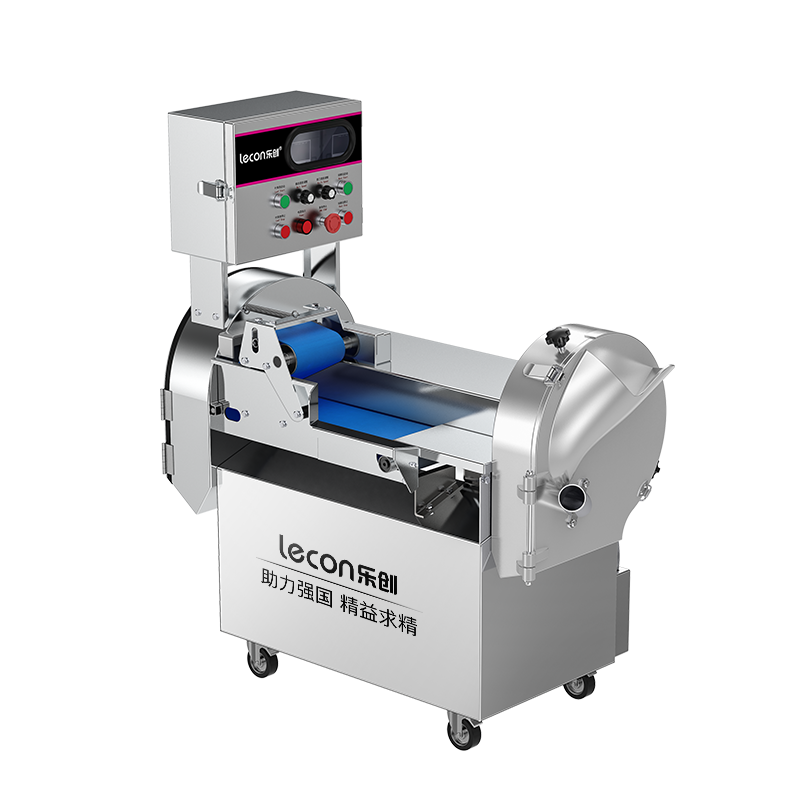 乐创(lecon)商用双头切菜机 食堂饭店用果蔬切片切丝切丁切段机 850kg/h L-JG-YQC-850