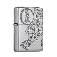 [苏宁自营]Zippo原装进口美国正版防风打火机 四神之白虎青龙中国四神兽zppo