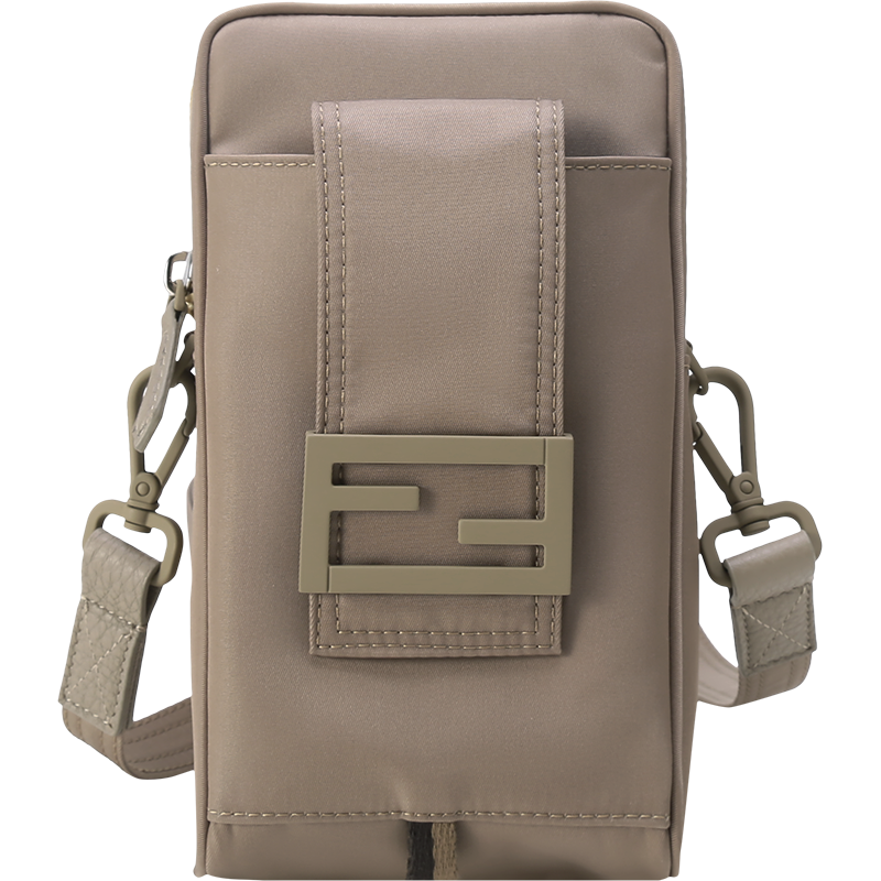 芬迪 FENDI 男士织物FF Baguette搭扣单肩斜挎包手机包7AS056 AG0P