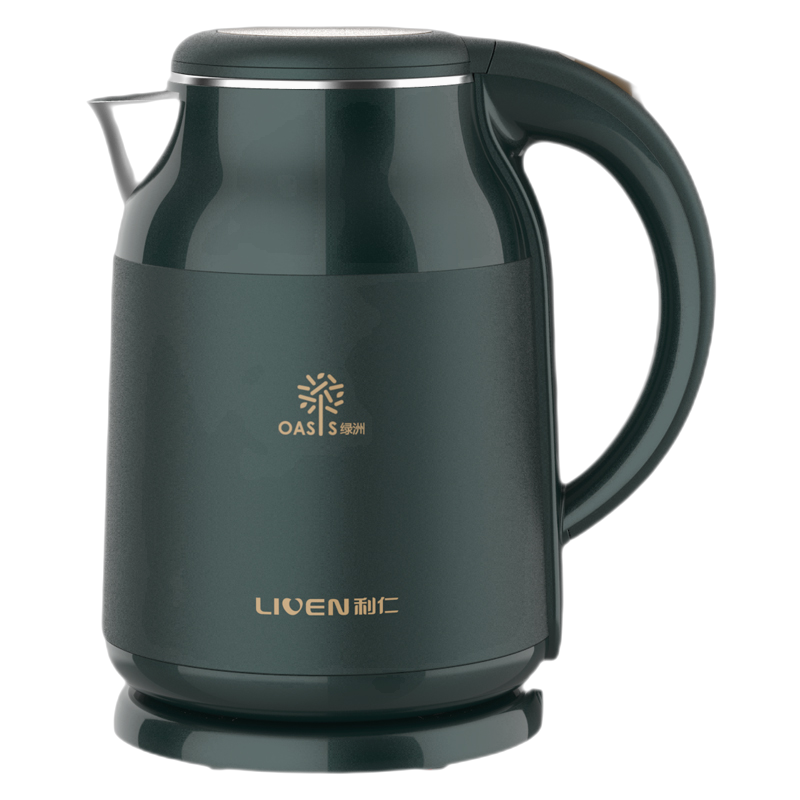利仁(Liven)电热水壶 304不锈钢 快速沸腾双层防烫烧水壶电壶快壶 LPSH-60 电水壶