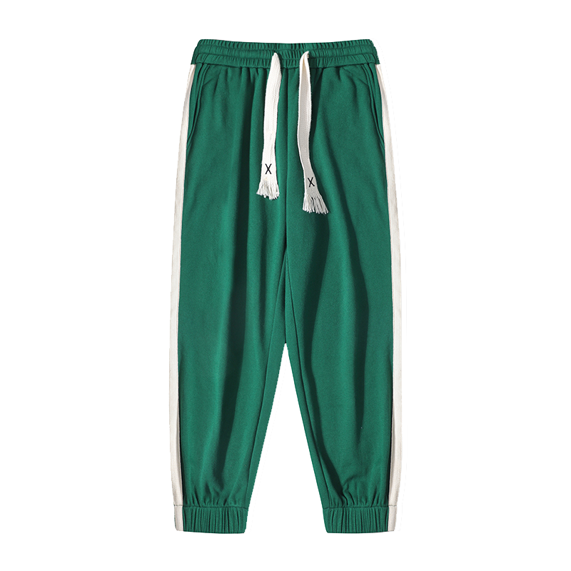 蒙洛里克男士2023新款运动时尚百搭裤子休闲裤春季男装束脚裤针织运动长裤35012