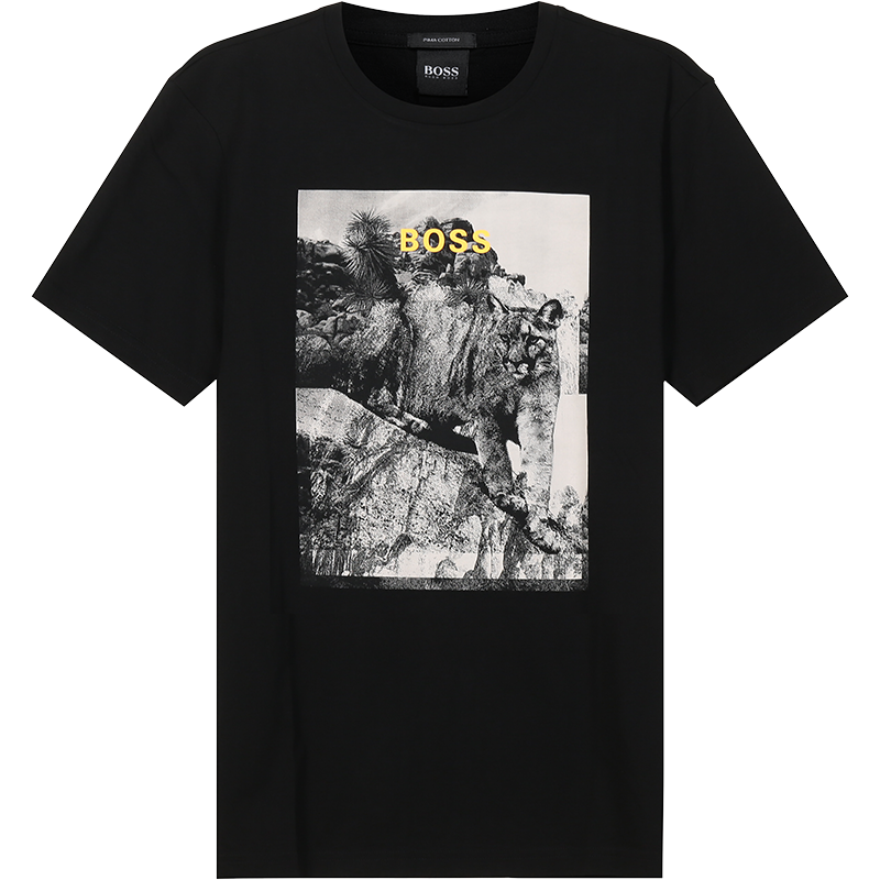 雨果博斯 HUGO BOSS 男士棉质圆领短袖T恤50465266