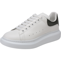 亚历山大·麦昆 ALEXANDER MCQUEEN 男士皮革系带休闲运动鞋小白鞋553680 WIB9Z