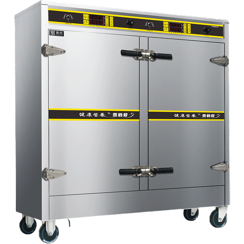 圣托(Shentop)商用电蒸饭柜 24盘双门电蒸柜蒸饭车高压智能全自动电蒸箱节能海鲜蒸柜 DDC03