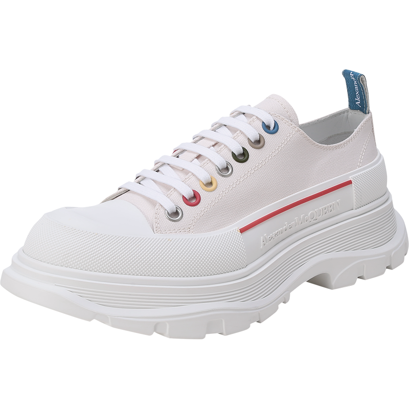 亚历山大·麦昆 ALEXANDER MCQUEEN 男士织物/橡胶系带厚底休闲鞋604257 W4MVG