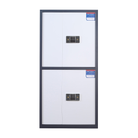 洛港 保密柜 电子密码锁 咖白色 通双节 密码锁文件柜 财务档案柜 双锁 保管箱 办公室/台