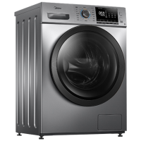 美的(Midea)10公斤全自动变频滚筒洗脱一体洗衣机 双重蒸汽 抗菌除螨 高雅巴赫银 羽绒服洗MG100VT55DY