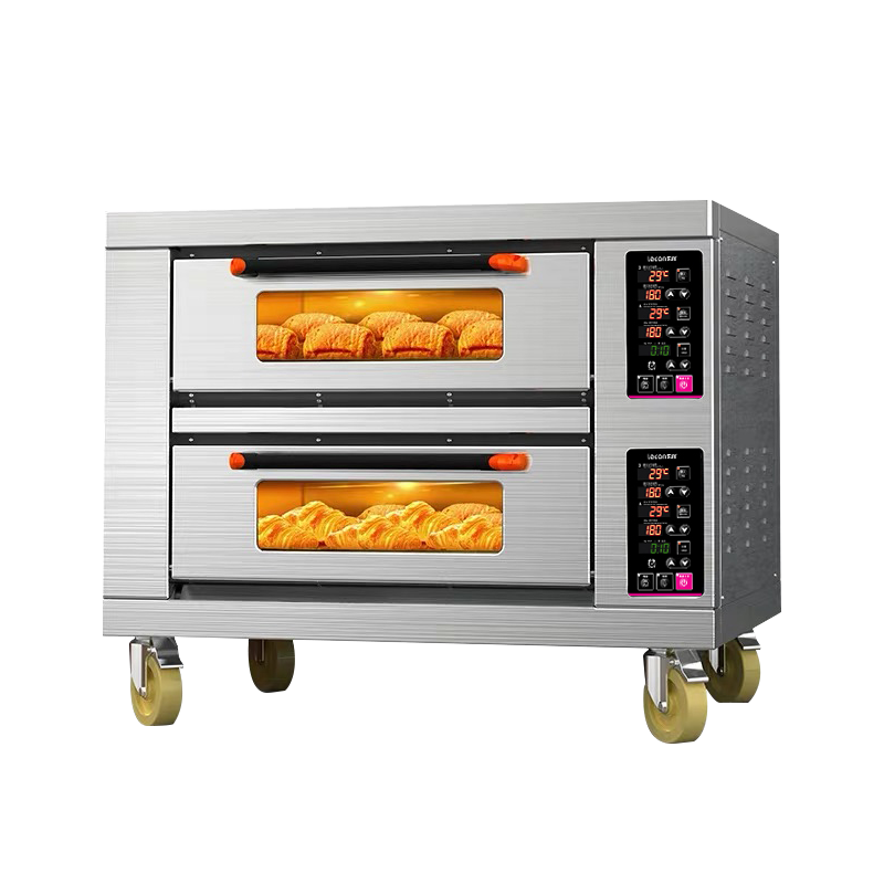 乐创(Lecon)烤箱商用家用电热燃气大容量蛋糕披萨烘烤炉 二层二盘 燃气款