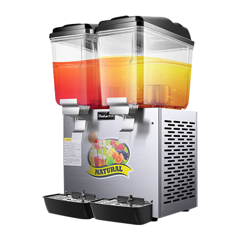 乐创(Lecon)饮料机商用 全自动果汁机双缸双温喷淋速溶饮料机 多功能自助热饮冷饮机 双缸全制冷[搅拌式 四色可选]