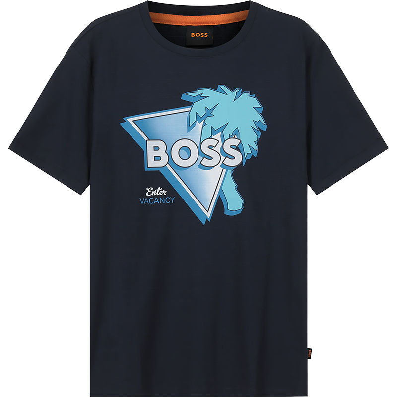 雨果博斯 HUGO BOSS 男士棉质圆领短袖T恤50469757