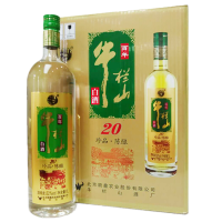 牛栏山 白酒 20年珍品陈酿 二锅头 土豪金(绿标)52度 1L*6瓶 整箱装