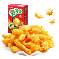 orion 好丽友 好多鱼33g盒装浓香茄汁味膨化非油炸食品办公室充饥点心儿童休闲小零食