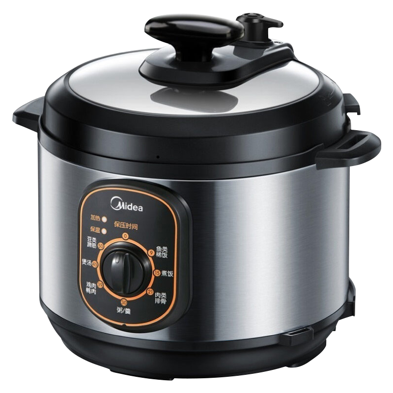 美的(Midea)电压力锅一键旋钮操作 大双层防堵罩机械式4升锅MY-12CH402A/W12PCH402E