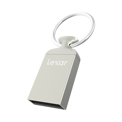 雷克沙(Lexar)M22 U盘 32GB USB2.0电脑车载迷你优盘闪存盘 金属外壳 银色