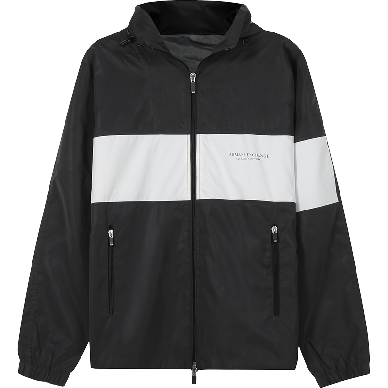 阿玛尼 ARMANI EXCHANGE 男士宽松版隐藏式连帽夹克上衣外套3LZBL4 ZNWDZ