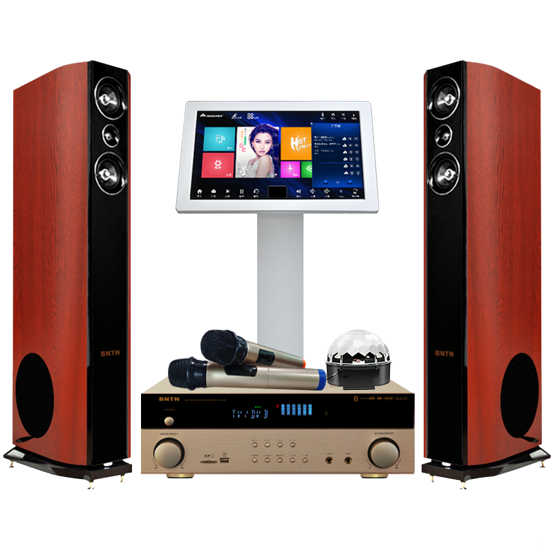 奔腾(BNTN)智能语音点歌机套装家庭影院ktv音响组合功放套装家用卡拉OK双系统一体机落地式影院838配新贵主箱