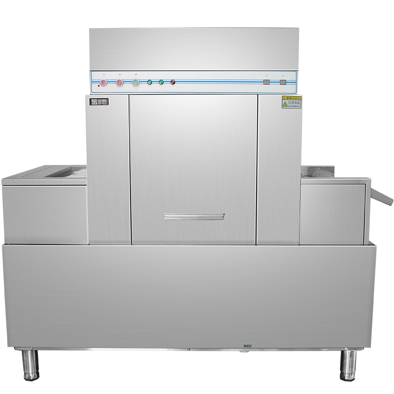 圣托(Shentop)单杠双喷淋履带式洗碗机 商用不锈钢刷碗机器 履带式洗碟机 DED03