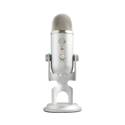 罗技(Logitech)Blue Yeti 雪怪 USB麦克风专业电容话筒 K歌录音电脑手机游戏主播直播电台播音级 白色