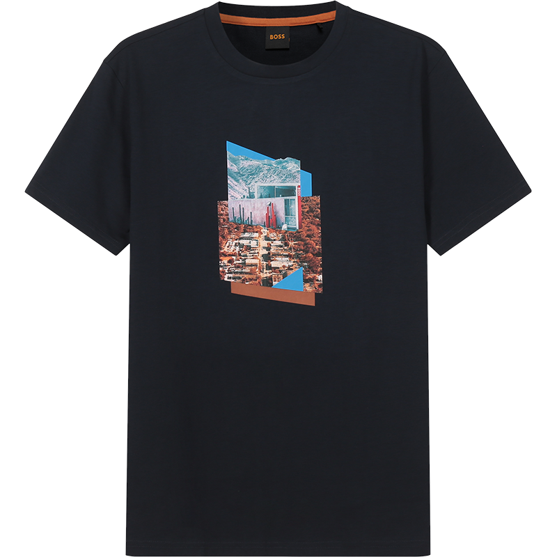 雨果博斯 HUGO BOSS 男士棉质圆领短袖T恤50469748