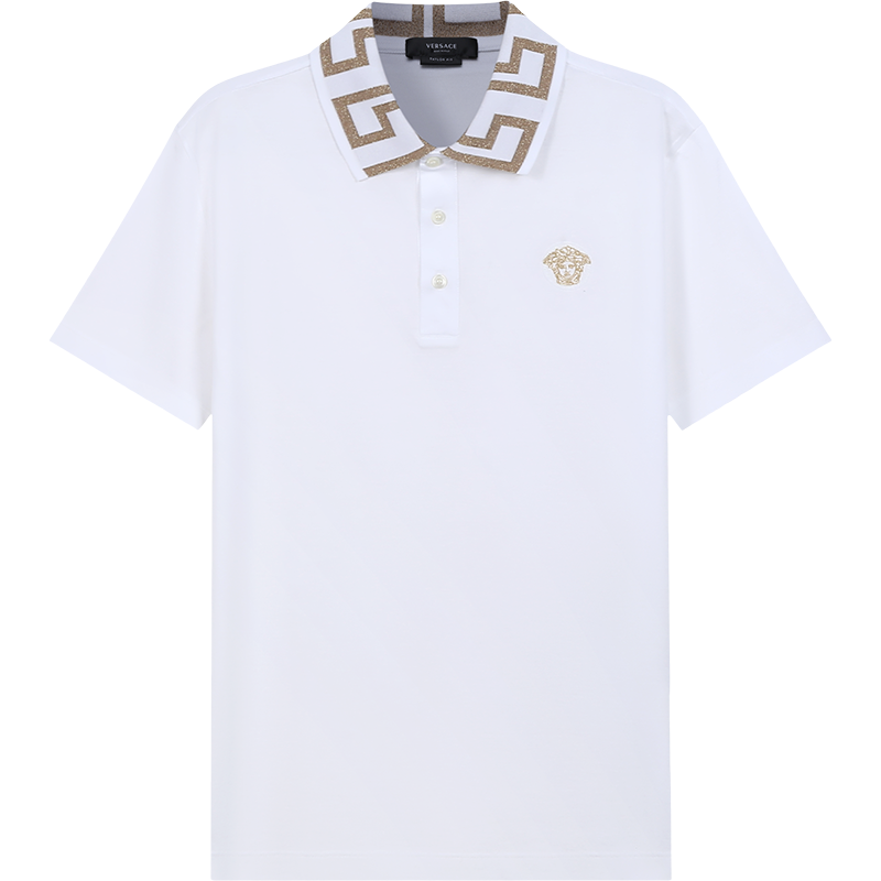 范思哲 VERSACE 男士棉质GRECA短袖POLO衫 A87402 1A01552