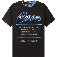 范思哲 VERSACE JEANS COUTURE 男士棉质宽松版圆领短袖T恤72GAHT15 CJ00T
