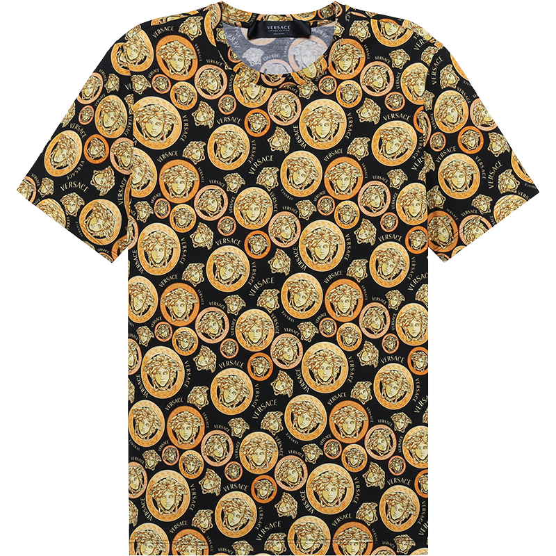 范思哲 VERSACE 女士棉质圆领短袖T恤 A88707 1F00676