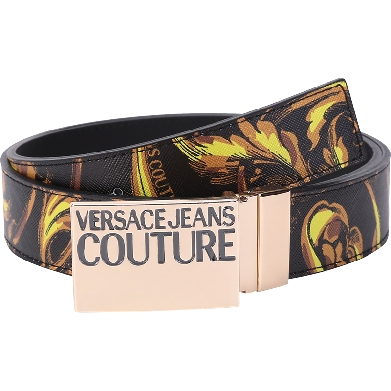 VERSACE JEANS COUTURE 范思哲 男士板扣式双面皮带腰带 72YA6F32 ZP103