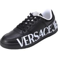 范思哲 VERSACE JEANS COUTURE 男士皮革系带休闲运动鞋板鞋72YA3SJ5 ZP006